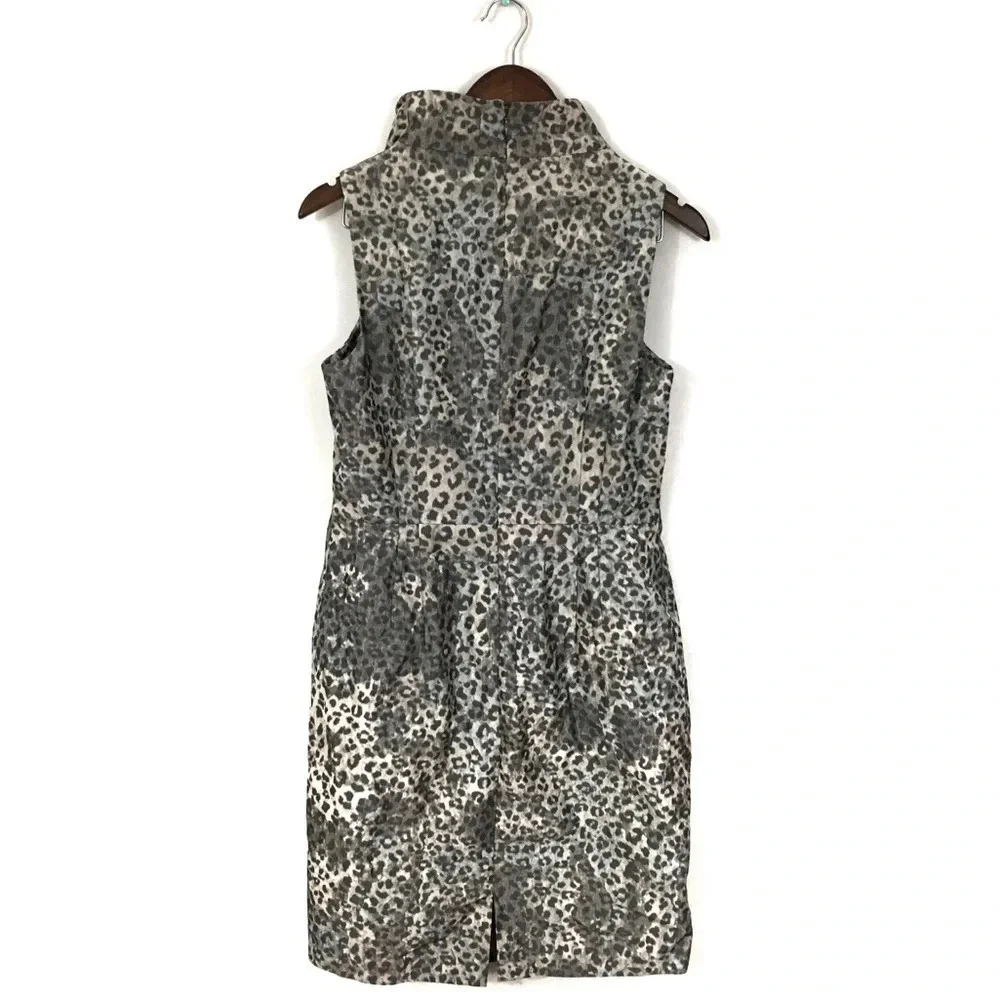 Andrew Marc Leopard Print Cowl Neck Dress - Picture 3 of 8
